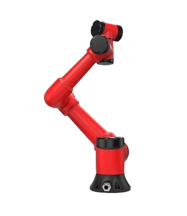 Smukły biały robot współpracujący zaprojektowany do interakcji z człowiekiem
